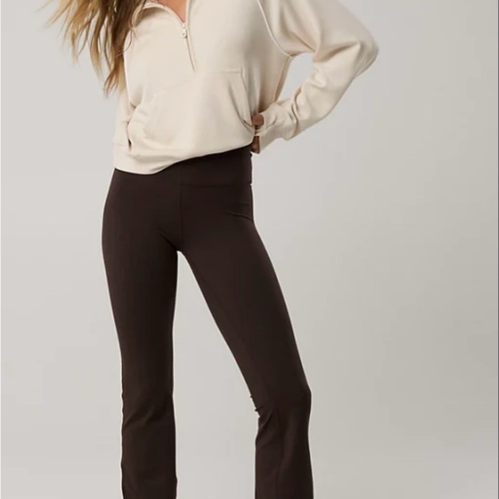 Aerie Dark Brown Flared Leggings